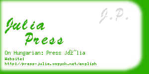 julia press business card